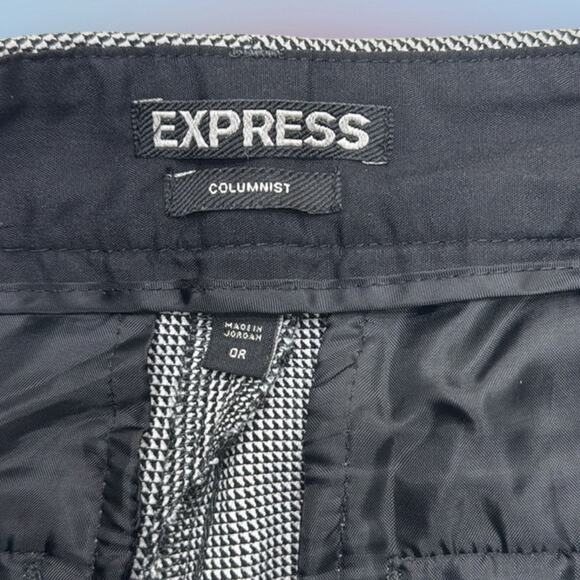 EXPRESS Women’s 0R Black White COLUMNIST Pant - Picture 5 of 5